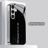 Cool Black Dream Chaser Glass Protective Case For Samsung