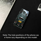 Airplane Dashboard Pattern Black Tempered Glass Case for Samsung Galaxy