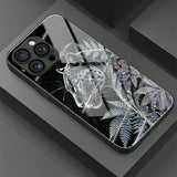 Cool Leopard Animal Print Glass Material Phone Case For iPhone