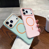 Luxury Magnetic Matte Soft Phone Case For  iPhone