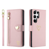 Zipper Cards Solt Wallet Leather Case For Samsung Galaxy