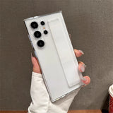 Luxury Ultra-Thin Matte Elastic Silicone Wrist Strap Shockproof Case for Samsung