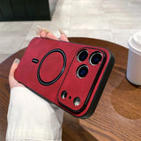 Luxury Matte Leather For Magnetic Case For iPhone