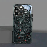 Creative Mechanical Circuit Tempered Glass Phone Case For iPhone