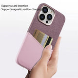 Double Leather Microfiber Flocked Magnetic Phone Case For iPhone
