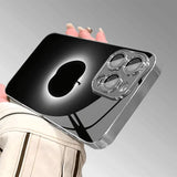 Simple Black White Style For Apple Pattern Electroplated Case For iPhone
