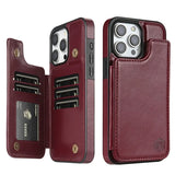 Wallet RFID Blocking Layer Protect Magnetic Flip Leather Case For iPhone