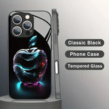Fantasy Crystal For Apple Pattern Tempered Glass Case For iPhone
