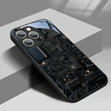 Black Cool Circuit Board Pattern Case For iPhone