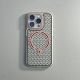 Ultrathin Frosted Geometric Elements Wireless Charging Case For iPhone