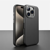 Luxury Business Metal Camera PU Leather Magnetic Case For iPhone