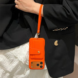 Retro Card Slot Pocket Wallet Card Bag Holder Case For iPhone