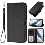 Solid Color Magnetic Flip Wallet Leather Case For iPhone