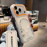 Frosted Semi-Transparent Magnetic Protective Case For iPhone