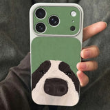 Cute sheepdog-shaped leather phone case For iPhone