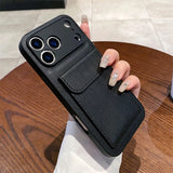 Card slot pocket wallet-style leather phone case For iPhone