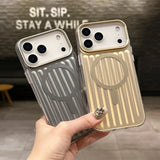 Corrugated Pattern Magnetic Case For iPhone