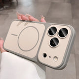 Color-blocking matte magnetic case For iPhone