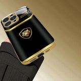 Cool Gold Tiger Pattern Gold Metallic Paint Glass Case For iPhone