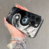 Yin Yang Bagua Formation Pattern Tempered Glass Case For iPhone