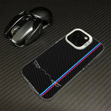 Cool car lights carbon fiber pattern case for iPhone
