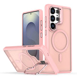 Magnetic Metal Lens Protection Stand Case For Samsung