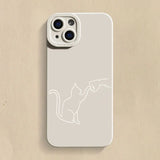 Cat Dog High Five Silicone Case For iPhone