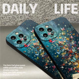 Cute Butterfly Cat Bookshelf Design case For iPhone