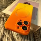 Luxury For Magnetic Gradient Pattern Silicone Case For iPhone