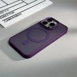 Luxury Spiricle Magnetic Camera Protection Matte Case for iPhone