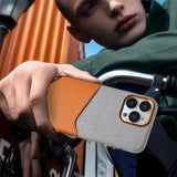 Double Leather Microfiber Flocked Magnetic Phone Case For iPhone