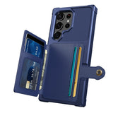 Flip Wallet  Leather Credit Card Hard Back Shockproof  Case for Samsung