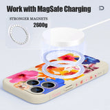 Colorful Flower Patterned Magnetic Case For iPhone