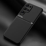 Leather Frosted Magnetic Phone Case For Samsung
