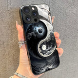 Yin Yang Bagua Formation Pattern Tempered Glass Case For iPhone