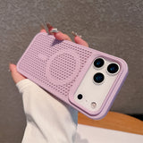 Honeycomb Heat Dissipation Wireless Charge Case for iPhone