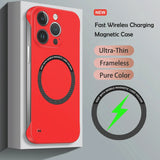 Luxury Ultra Slim Magnetic Frameless Solid Color Case for iPhone