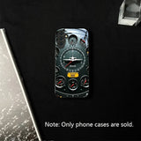 Airplane Dashboard Pattern Black Tempered Glass Case for Samsung Galaxy