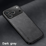 Luxury Leather Skin Feeling Magnetic Case For iPhone