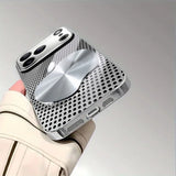 Metal Mesh For Apple Texture Pattern Glass Electroplated Phone Case For iPhone