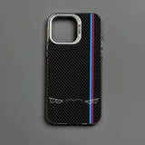 Cool car lights carbon fiber pattern case for iPhone