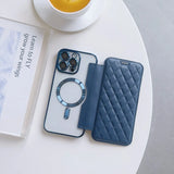 Magnetic Card Holder Wallet Leather Case for iPhone