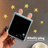 Cute Fox ears Cover Hinge Protection Case for Samsung Z Flip