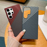luxury Carbon fiber phone case for Samsung