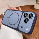 Color-blocking matte magnetic case For iPhone