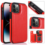 Luxury Retro Wallet Leather Case For iPhone