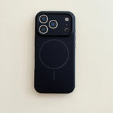 Magnetic Solid Color Silicone Case For iPhone