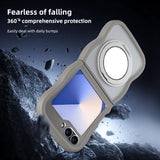 360 ° Rotating Bracket Protective Magnetic Wave Case for Samsung Galaxy Z Flip