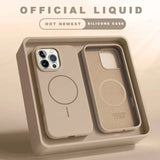 Magnetic Shockproof Silicone Wireless Charge Phone Case for iPhone