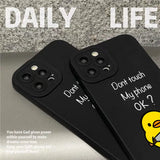 Cute Minimalist Cartoon Duck Silicone Phone Case For iPhone